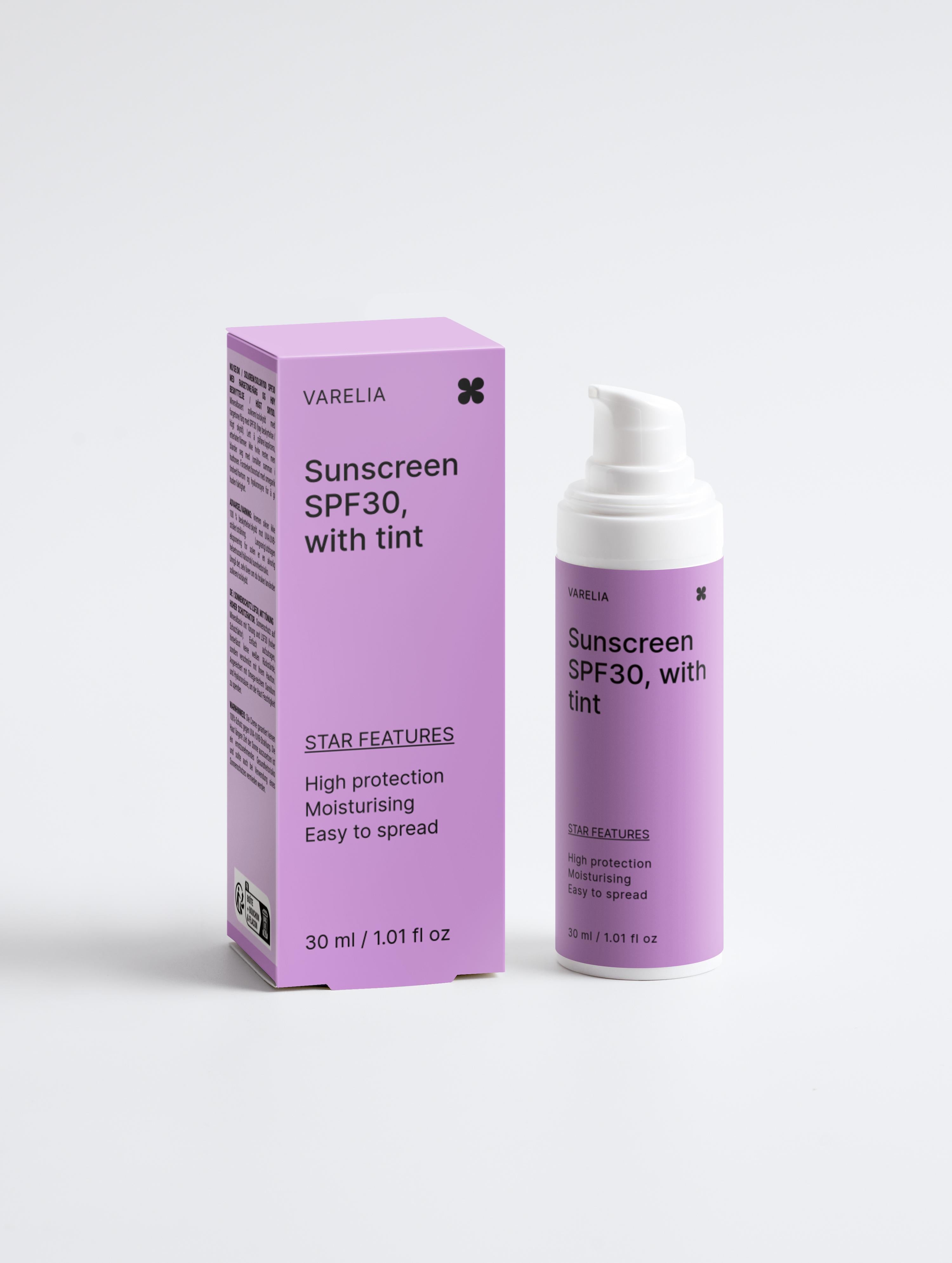 Sunscreen SPF30, with tint